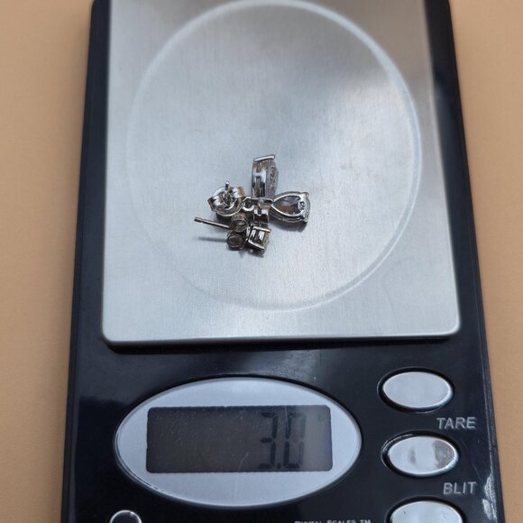 Sterling Silver Brilliant Yellow And Clear Cubic Zirconia Earrings A4557 - Picture 8 of 8